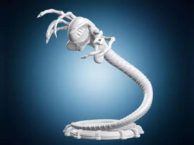 Alien Facehugger Creature Miniature Statue 3D print model