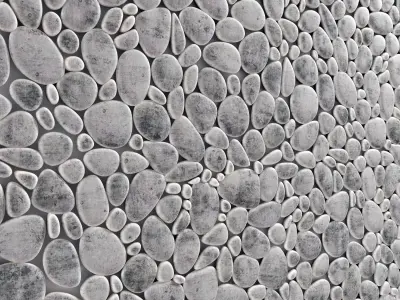 Panel smooth pebble many part 3D model