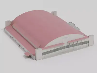 Hangar Exterior 1 Low-poly 3D model