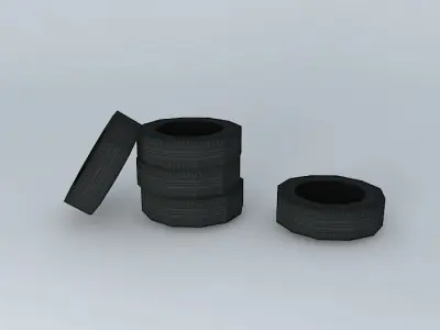 tires set of Free 3D model
