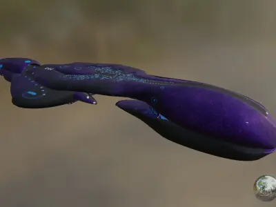 Covenant CAS-class assault carrier Low-poly 3D model