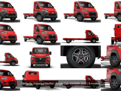 Stellantis chassis collection  Single Cab 4300WB 2025 3D Model Pack