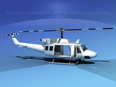 Bell 212 V22 Unmarked 3D model