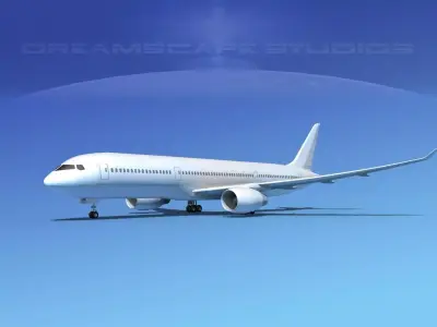 Boeing 787-9 Dreamliner SS Low-poly 3D model