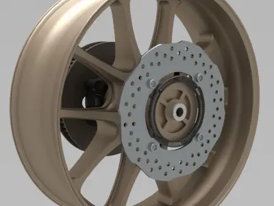 motor cycle rims wheels bike  3D model