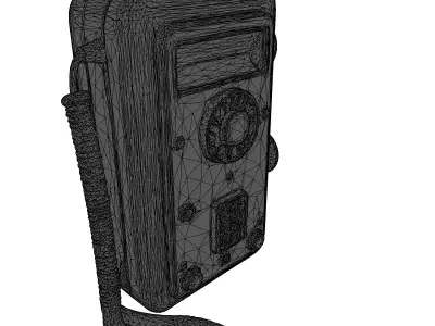 Vintage Military Field Phone 3D Model 3D model