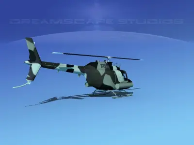 Bell OH-58B Covert 4 3D model