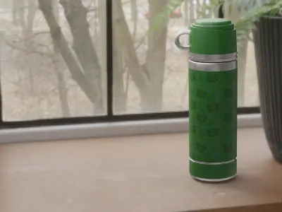 Thermos Bottle for Kids Low-poly 3D model