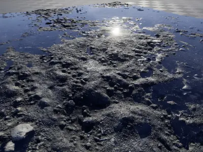 UE Ground soil materials part 01 Low-poly 3D model