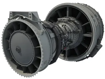 Turbofan Aircraft Engines Collection 3D model