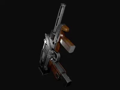 Minebea PM-9 uzi varient Low-poly 3D model