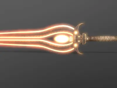 electro sword Free low-poly 3D model