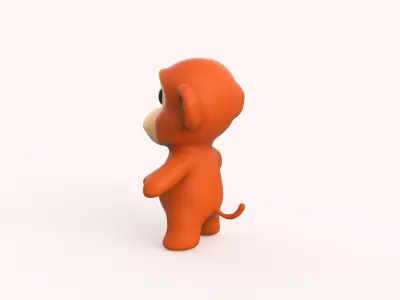Little animal baby - Monkey cute - Character006  Low-poly 3D model