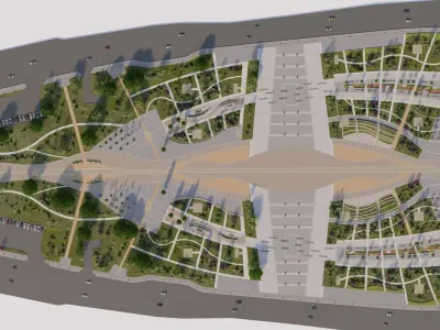 park-public park-Private Park Landscape Urban 3D model