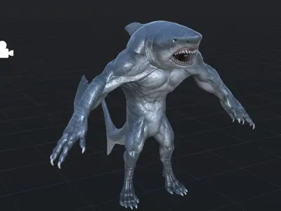 MutantShark shark Low-poly 3D model