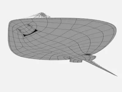 Mobula Devil rays Flying rays Manta Low-poly 3D model