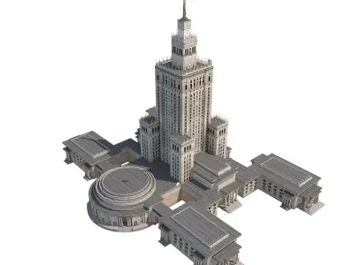 Monumental Skyscraper Low-poly 3D model