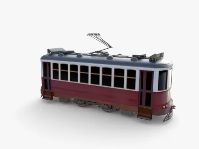 Historic tram V6 3D model