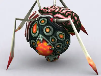3DRT - Insectoid Monster Spider Low-poly 3D model