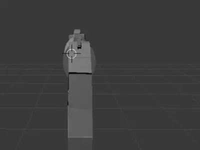 snub nose revolver low poly Free low-poly 3D model