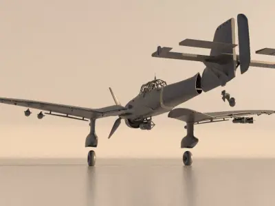 Airplane Junkers Ju 87 for Print 3D print model
