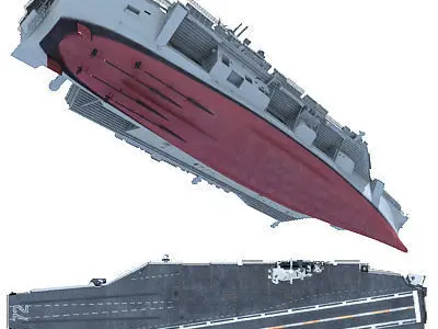 Set of 2 US Navy Ships  3D model