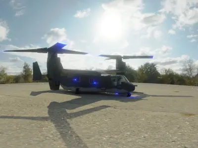 bell boeing v-22 osprey  Low-poly 3D model