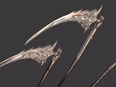 Deaths scythe Ornate 2 3D 3D model