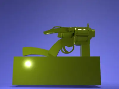fantasy pistol 3D printable  3D print model