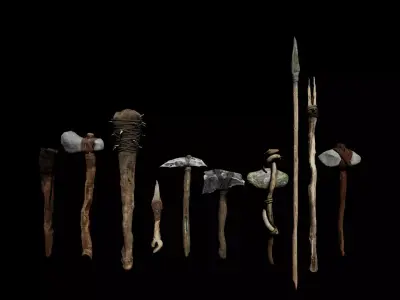 Primitive Weapons 3D model