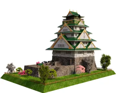 Osaka Castle 3D model
