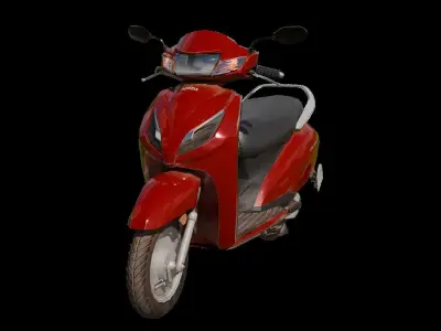 Activa Bike Model Low-poly 3D model