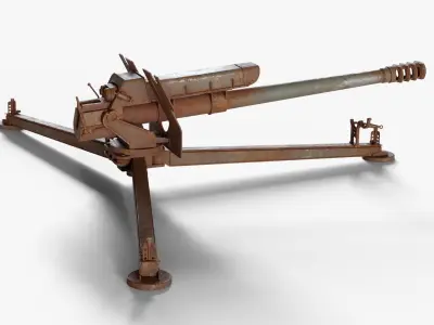 Rusted D-30-122mm-Howitzer 3D model
