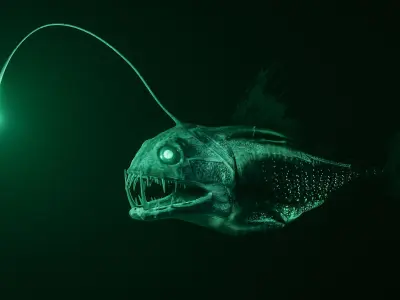 Angler Deep Sea Fish 3D model