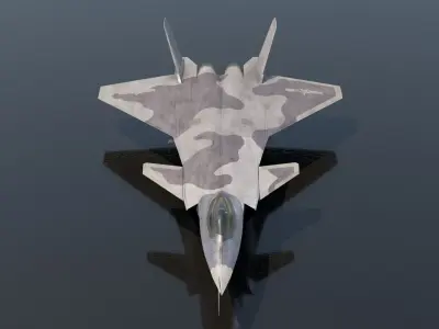 Chengdu J-20 Mighty Dragon Low-poly 3D model