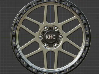 MESA KMC OFF-ROAD WHEEL Low-poly 3D model