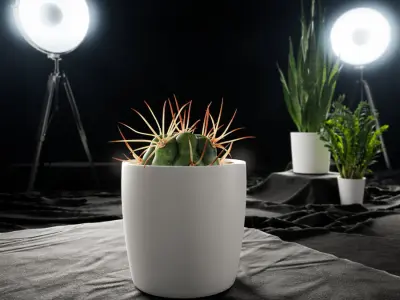  Baby Euphorbia Cactus Potted Plant Model 