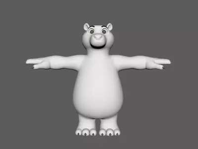 Bear Base - cartoon Free low-poly 3D model