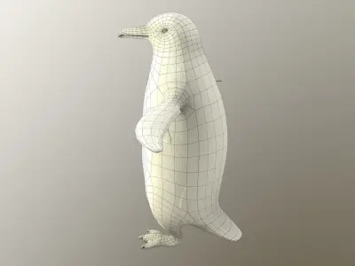 Penguin Gentoo - Antartic Low-poly 3D model