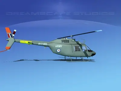 Bell OH-58B Australian Army 2 3D model