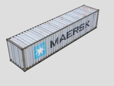 Cargo Shipping Container 3D model 04 Low-poly 3D model