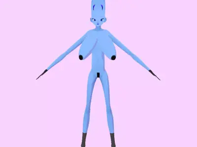 samara is a calm character from the planet pluto Low-poly 3D model
