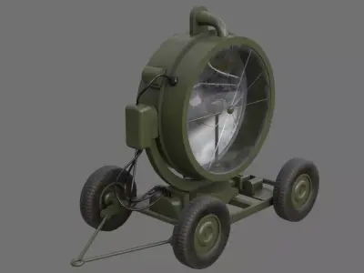 Searchlight 1A Low-poly 3D model