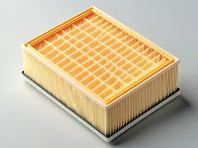 Realistic Car Air Filter 3D Model Low-poly 3D model