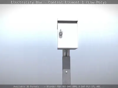 Electricity Box - Control Element 1 Low-Poly Version Low-poly 3D model