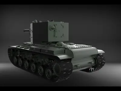 KV-2 tank USSR 3D model