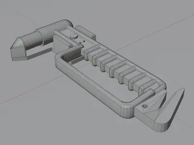 Emergency Hammer - Safety Hammer - Glass Breaker Low-poly 3D model