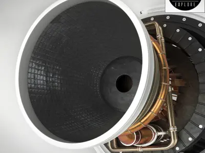 Engine space rocket 3D model