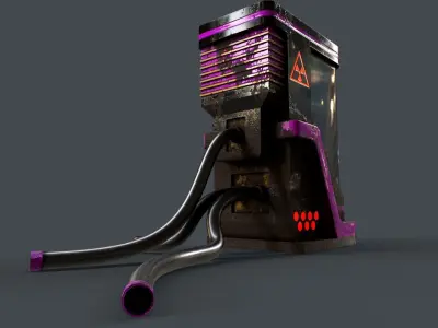 Sci-Fi Teleportation Capsule V1 - 03 Low-poly 3D model