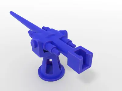 French naval guns Canon de 65 mm Modele 1891 3D print model